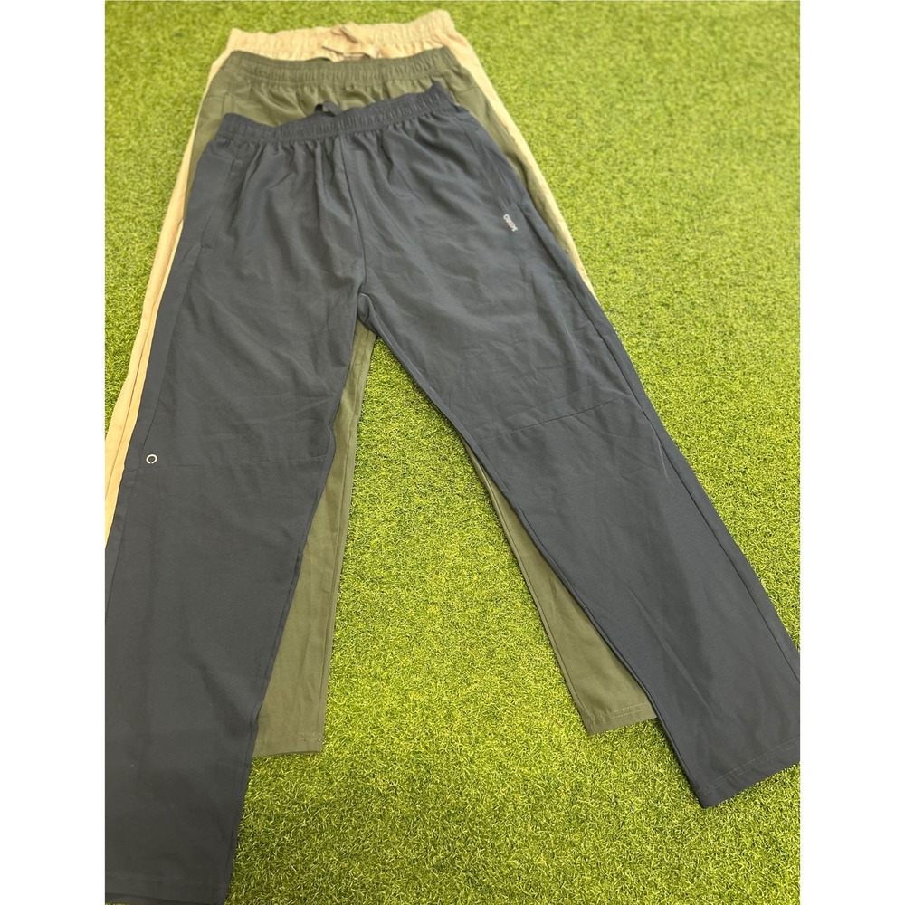 Skora Qwick Dry Mens XL Active Pants 3 Pack Navy Olive Khaki Bundle Joggers
